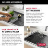 30” Workstation Kitchen Sink Drop-In Top Mount 16 Gauge Stainless Steel Single Bowl with WorkFlow™ Ledge and Accessories